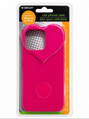 NWT eCircuit Pink Heart iPhone 13 Pro Phone Case Cute Protective Cover